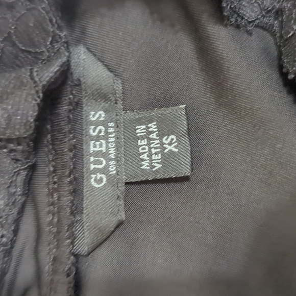 Guess Army Blanca Lace Choker Mini Dress, Color Black Size XS - Picture 14 of 15